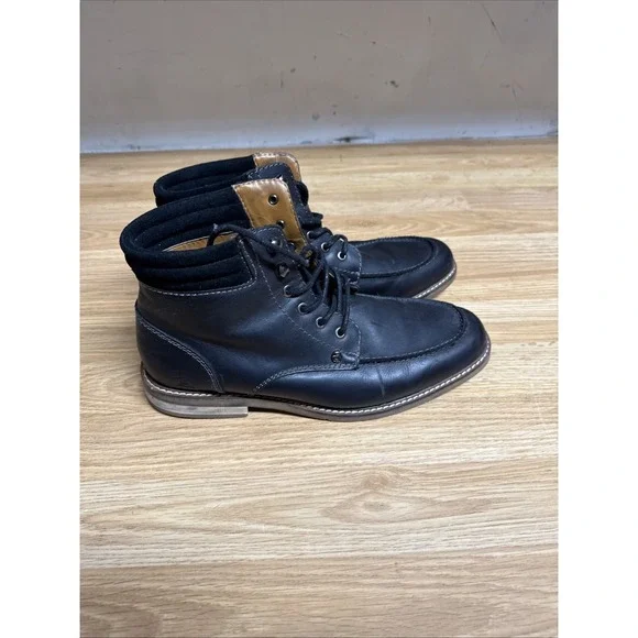 Original Penguin By Munsingwear Men's 10.5 US Black Leather Lace Up Chukka Boots - Picture 4 of 9